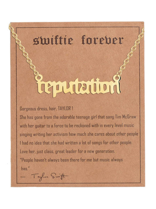 New fashionable golden letter golden number pendant clavicle chain