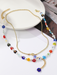 Five-pointed star stacked zircon metal necklace multi-layer necklace new style