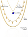 Five-pointed star stacked zircon metal necklace multi-layer necklace new style