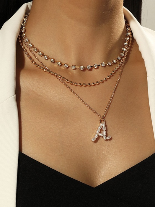 Fashionable and exquisite multi-layer pendant clavicle necklace for women