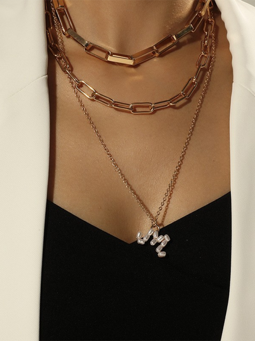 Fashionable and exquisite multi-layer pendant clavicle necklace for women
