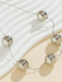 Exaggerated round punk collarbone chain Geometric beads Beaded necklace