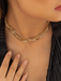 Punk multi-layer chain stacking necklace simple niche geometric sphere personality necklace