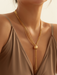 Punk multi-layer chain stacking necklace simple niche geometric sphere personality necklace
