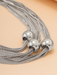 Punk multi-layer chain stacking necklace simple niche geometric sphere personality necklace