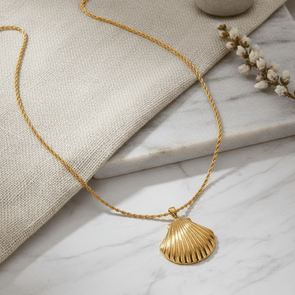 Summer Beach Ocean Shell Necklace – Stainless Steel Fashion Jewelry