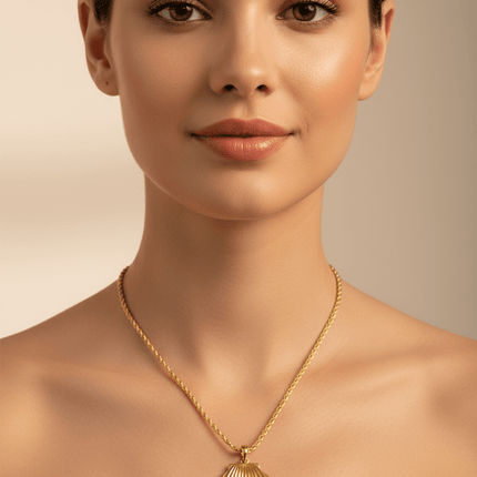 Summer Beach Ocean Shell Necklace – Stainless Steel Fashion Jewelry