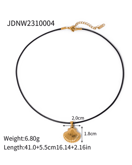 New Summer Beach Ocean Metallic Shell Necklace