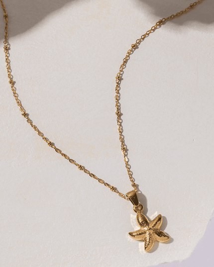 New Summer Beach Ocean Metallic Shell Necklace