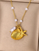 New Shell Starfish Scallop Pearl Necklace Jewelry