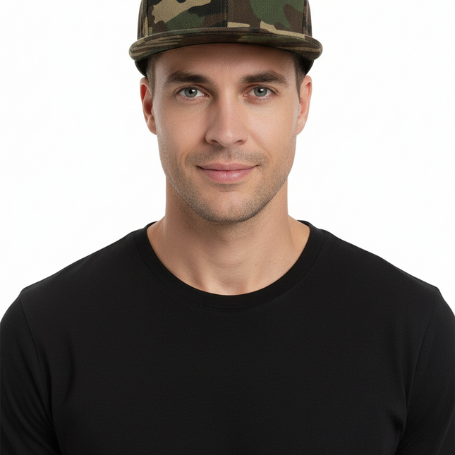 Camouflage curved brim/flat brim baseball cap