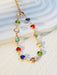 Colorful love zircon bracelet Personalized temperament alloy heart-shaped dopamine bracelet