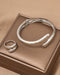 Fashionable and simple heavy metal geometric ring smooth bracelet ring jewelry two-piece set
