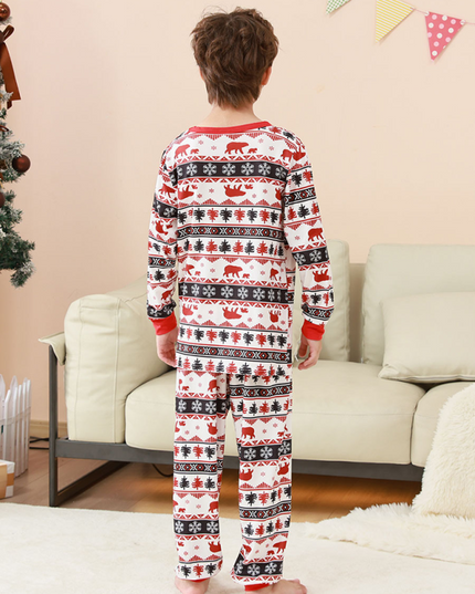 Christmas Loungewear Parent-Child Set Plaid Patchwork Printed Loungewear