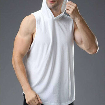 Men's Hooded Woven Polyester Sports Vest