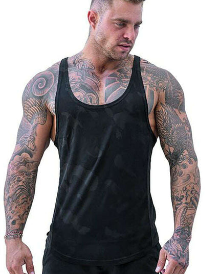 Men's Camouflage Print Breathable Quick Dry Sleeveless Tank Top
