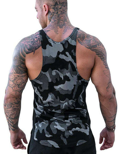 Men's Camouflage Print Breathable Quick Dry Sleeveless Tank Top