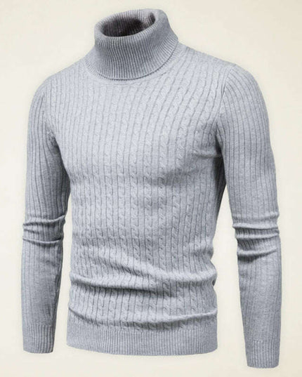 Men's knitted sweater cross-border turtleneck slim fit bottoming sweater