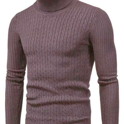 Men's knitted sweater cross-border turtleneck slim fit bottoming sweater