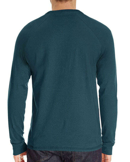 Men Casual Button Henley Long Sleeve