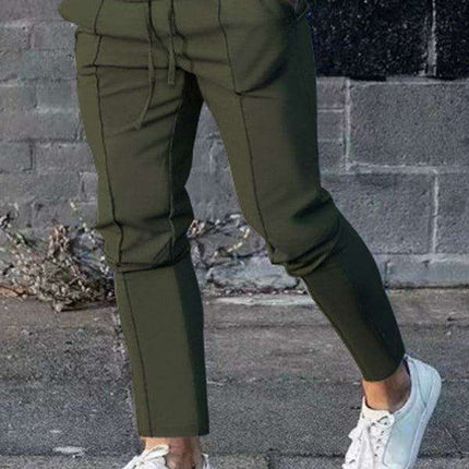 Men's Cozy Lounge Set: Long Sleeve Tee and Matching Pants for Ultimate Comfort