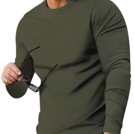 Men's Cozy Lounge Set: Long Sleeve Tee and Matching Pants for Ultimate Comfort