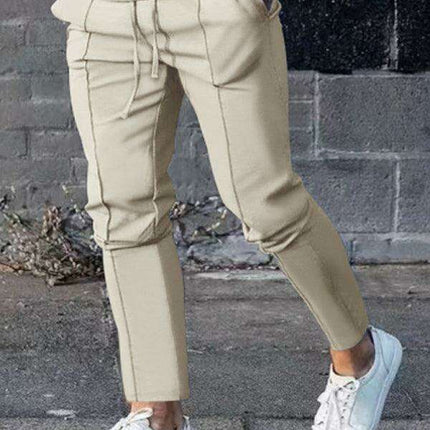 Men's Cozy Lounge Set: Long Sleeve Tee and Matching Pants for Ultimate Comfort