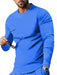 Cozy Men's Polyester Lounge Set with Long Sleeve Tee and Matching Pants