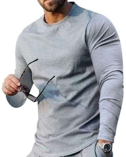 Men's Cozy Lounge Set: Long Sleeve Tee and Matching Pants for Ultimate Comfort