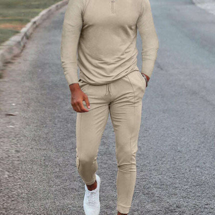 Men's Lapel Long Sleeve Pants Casual Fashion Suit