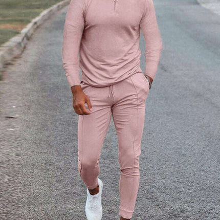 Men's Lapel Long Sleeve Pants Casual Fashion Suit