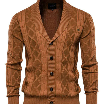 Men's Fashion Self Design Knit Cardigan