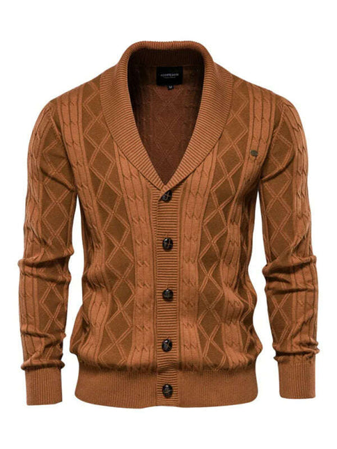 Men's Fashion Self Design Knit Cardigan