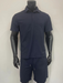 Men's lapel polo shirt short-sleeved T-shirt pocket decoration shorts two-piece set