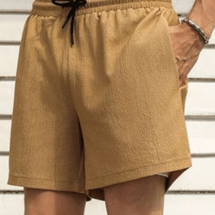 Men's casual sports shorts running shorts quick-drying lined double-layer woven shorts