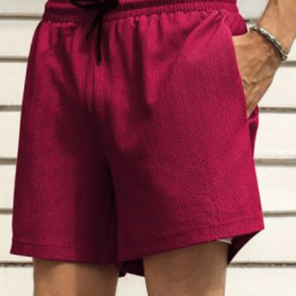 Men's casual sports shorts running shorts quick-drying lined double-layer woven shorts