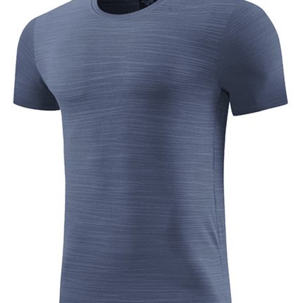 Men's new ice silk quick dry round neck short sleeve sports T-shirt