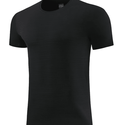 Men's new ice silk quick dry round neck short sleeve sports T-shirt