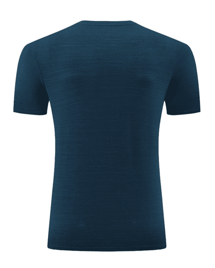 Men's new ice silk quick dry round neck short sleeve sports T-shirt
