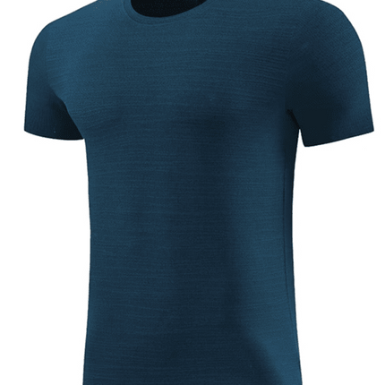 Men's new ice silk quick dry round neck short sleeve sports T-shirt