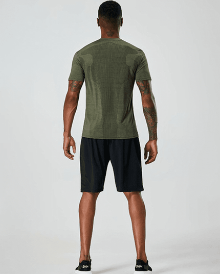 Short Sleeve Athletic T-Shirt Men's Quick Dry Running Wear Training Top