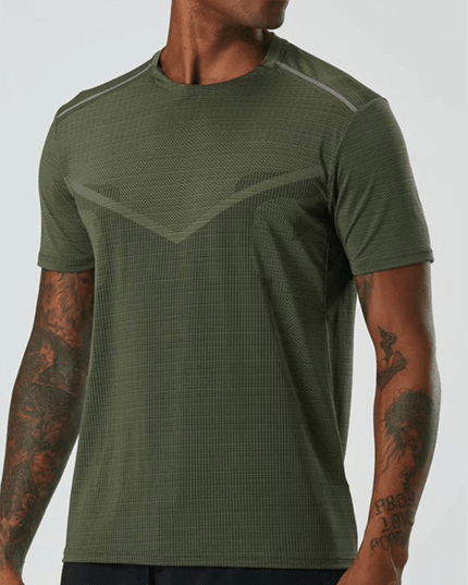 Short Sleeve Athletic T-Shirt Men's Quick Dry Running Wear Training Top