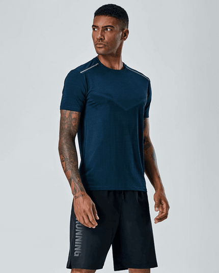 Short Sleeve Athletic T-Shirt Men's Quick Dry Running Wear Training Top