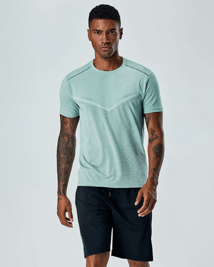 Short Sleeve Athletic T-Shirt Men's Quick Dry Running Wear Training Top