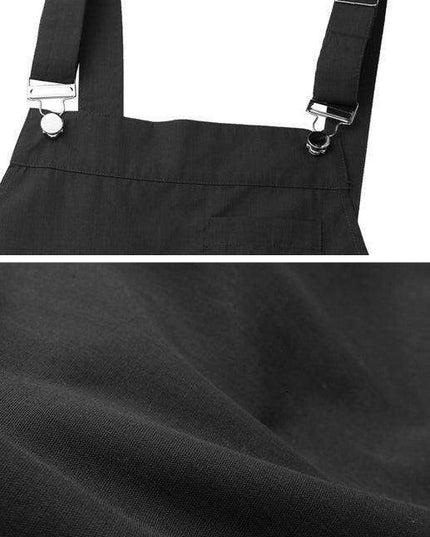 Chic Black Square Neck Suspender Skirt for Women