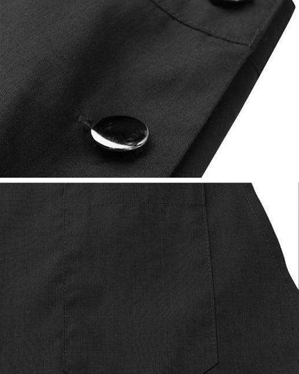 Chic Black Square Neck Suspender Skirt for Women