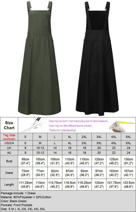 Elegant Monochrome Suspender Skirt with Square Neckline for Women
