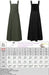 Elegant Monochrome Suspender Skirt with Square Neckline for Women