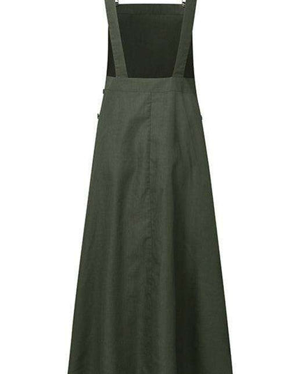 Chic Black Square Neck Suspender Skirt for Women