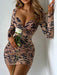 Flirtatious Bodycon Dress with Sultry Low-Cut Design for Women